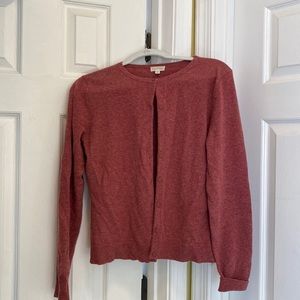 Red cashmere cardigan, Garnet Hill, size M